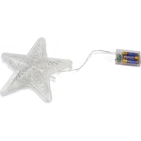 Sommet Étoilé Pour Arbre De Noël - Guirlande Lumineuse À Led - Pour Décoration Intérieure De Fête - 1 Pièce (1/5)