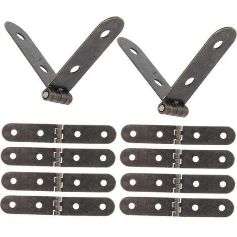 10 bisagras pequeñas para manualidades, bisagras decorativas vintage para cajas de madera para proyectos de manualidades, 61 cm, bronce, material hierro. (1/5)