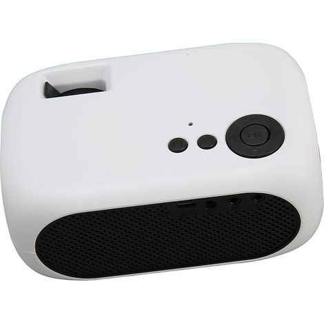 Mini projecteur portable multifonction M24 avec son surround 360° pour home cinéma, 100-240 V, blanc, prise UE (1/5)