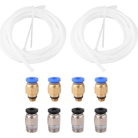 1 Satz Schnellkupplungs-PTFE-Schlauchset PC4-M6 PC4-01 Schnellverschluss-Pneumatikverbinder 3D-Druckerzubehör-15X10CM (1/3)