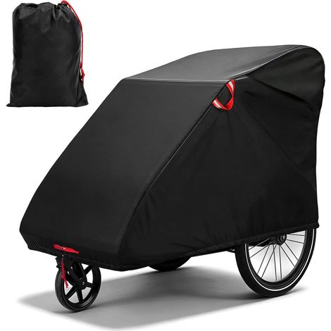Housse de pluie pour remorque de vélo, 98 x 90 x 98 cm, protection contre la pluie, protection solaire, bâche de protection solaire 420D, tissu Oxford, imperméable, pour remorque de vélo (1/5)