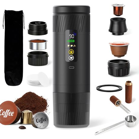 Machine à café expresso portable 3en1,Pour Le Camping,Bureau,Maison,Voiture (1/5)