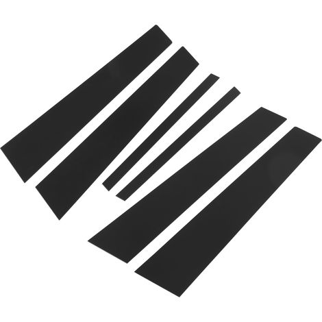 6 pièces de garniture de montant de porte/vitre BC, autocollant miroir noir brillant, remplacement pour BMW Série 3 F30 2013-2019 (1/5)
