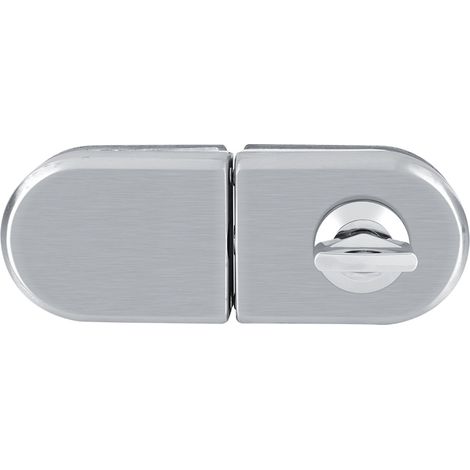 Verrou rotatif en acier inoxydable pour porte vitrée 10-12mm, bouton tournant ouverture/fermeture, usage salle de bain, hôtel, maison (1/5)