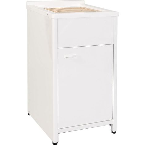 Mobile Lavatoio da Esterno in Polipropilene e Alluminio 45x50x83 cm Bianco (1/5)