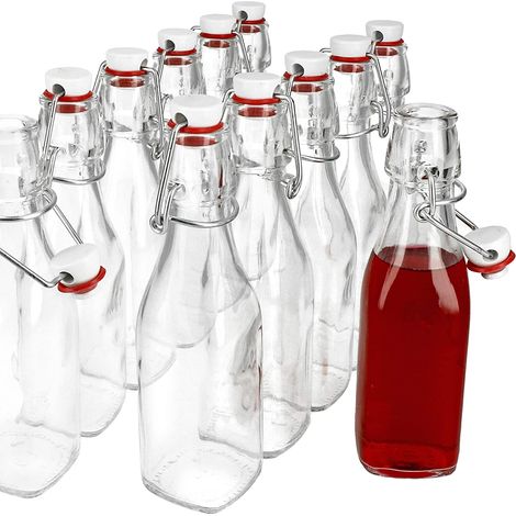 12 BOTTIGLIE IN VETRO SWING CON TAPPO A CHIUSURA ERMETICA 0.250 LT