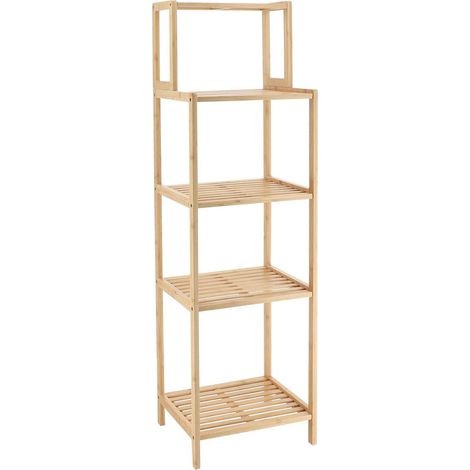 Meuble Etagère de rangement 5 niveaux en Bambou H 125 cm - TENDANCE (1/3)