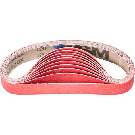 PFERD TOOLS Keramikkorn Schleifband BA 30x533 mm CO-COOL120 für Edelstahl-Schliff mit Rohrbandschleifer 20 Stk (1/4)