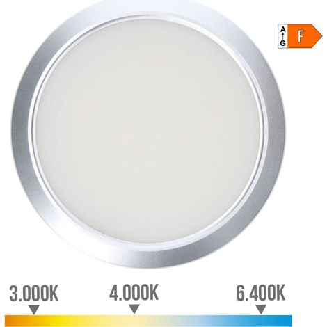 Downlight ajustable led superficie/empotrar 20w 2.050lm marco cromo.3 temperaturas de luz. edm (1/5)