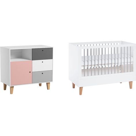 Lettino per neonati e fasciatoio Vox Concept Rosa (1/4)