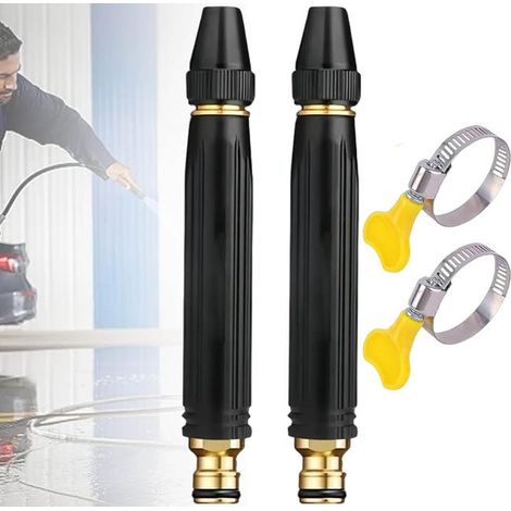 Pistola per lavaggio tubo flessibile - 2 pezzi - Spruzzatore ad alta pressione - Ugello ad alta pressione - Turbo Cleaner - Pistola per lavaggio ad alta pressione (1/5)