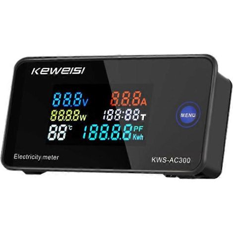 KEWEISI,KWS-AC300 Voltmètre AC 50-300V 45-65Hz 0-10A Détecteur A-- (1/5)