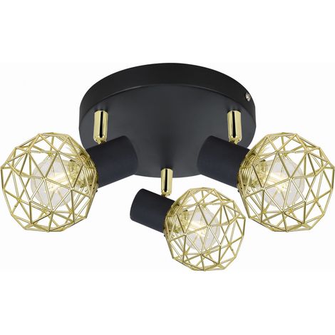 Plafoniera Candellux Acrobat 98-66466 nero/oro 42cm