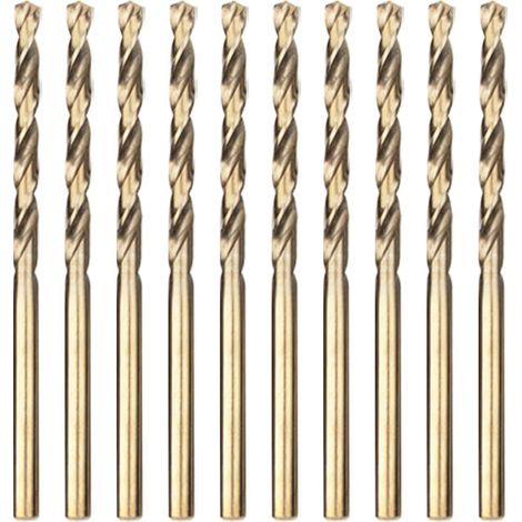 Forets métal HSS Meccion professionnels polis au cobalt, lot de 10 pièces, forets hélicoïdaux de 1,0 mm pour acier inoxydable et métal (1/5)