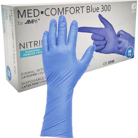 Gants en nitrile bleus Ampri Blue 300 (100 pièces) (1/5)
