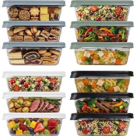 Set di 3 contenitori per alimenti da 1,2 litri, ideali per lavoro e scuola. (1/5)