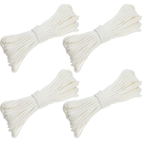 4 Pièces Corde Absorbante Auto-arrosage pour Plantes en Pot, 5 Mm Fil Polyester-coton Blanc, Se Coupe à Taille du Bac, Usage Balcon et DIY (1/5)