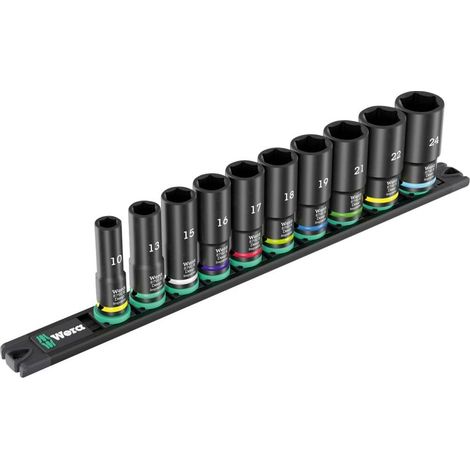 Wera 9660 Kit di chiavi a bussola metrico 3/8 10 parti 05005590001