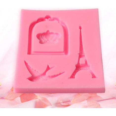 Moules en silicone style français 50-710 pour la décoration de gâteaux, la pâtisserie, la pâte à sucre, le pudding au chocolat, le savon artisanal et la résine époxy. (1/5)