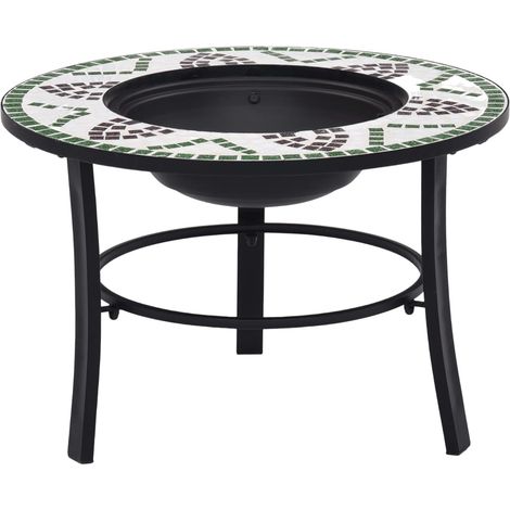 Feuerstelle Mosaik Keramik Grün 68 cm
