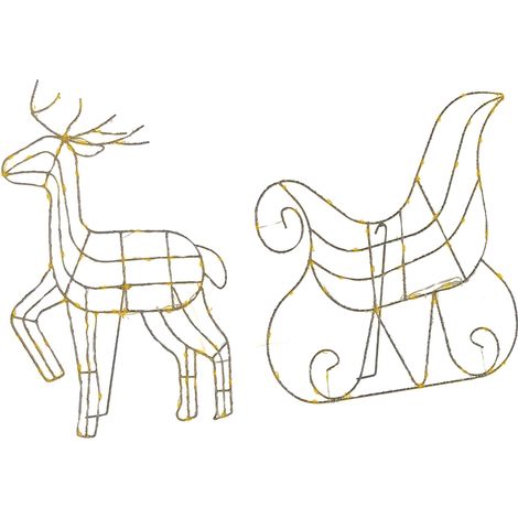 Outdoor Decoration LED SAIJA Reindeer 46 cm Silver (1/5)