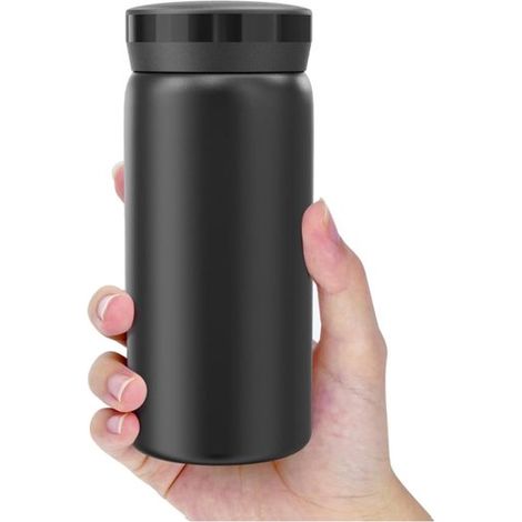 Mini tasse isotherme – Acier inoxydable – Noir – Pour café, thé et boissons (1/5)
