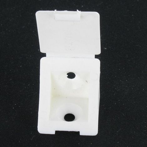 Embase collerette TRIANGLE Plastique 2 Trous Blanc-10 pièces