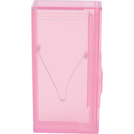 Étui à cigarettes automatique transparent rose, porte-cigarettes anti-pression entièrement scellé, étui portable pour paquet complet de 20 cigarettes. (1/5)