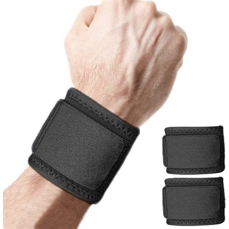 Wrist Wraps, 2 pièces Bande Poignet Musculation pour Haltérophilie, Gymnastique, Bodybuilding, Bande de Support Poignet Professionnels pour Femmes et Hommes (1/5)