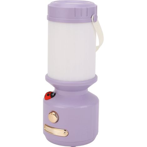 Lanterne de camping LED à piles, 3 couleurs, intensité variable, veilleuse violette (1/5)