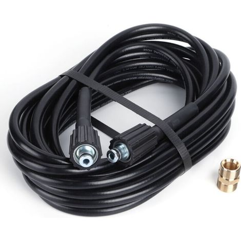 Tuyau extension 10m filetage femelle M22 avec adaptateur mâle pour nettoyage haute pression