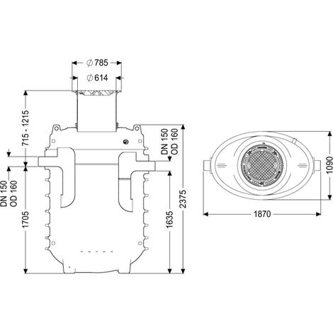 KESSEL 95070-120B Séparateur de graisses EasyClean encastré