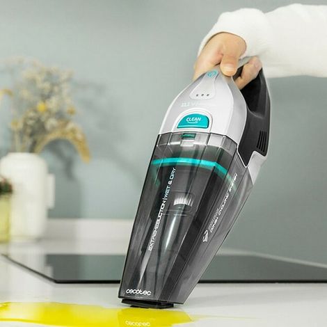 Cecotec Aspirador de Mano Conga Immortal ExtremeSuction 11,1 V Hand. Aspira sólidos y liquidos,Ligero y sin Bolsas