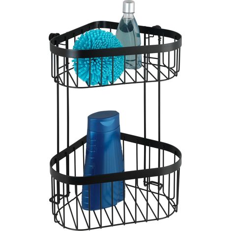 Etagère d'angle de douche 2 niveaux en inox CLASSIC (1/5)