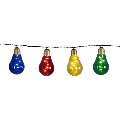 LED Glühbirnen Lichterkette -Glow', outdoor, Netzbetrieb, bunt, 3,6m (1/3)