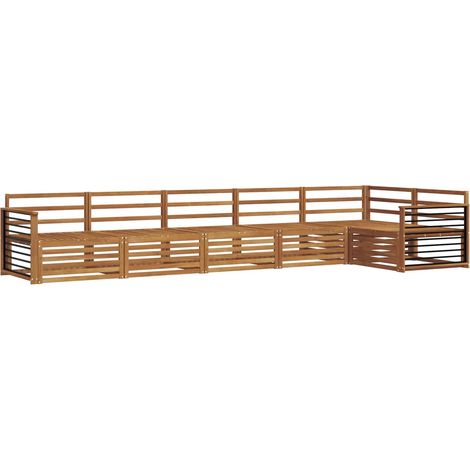 Set di divani da esterno 6 pz Naturale vidaXL (1/5)