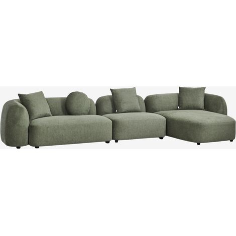 SKLUM Rechtsseitiges 3-teiliges modulares Chaiselongue-Sofa aus Chenille Coco (1/5)