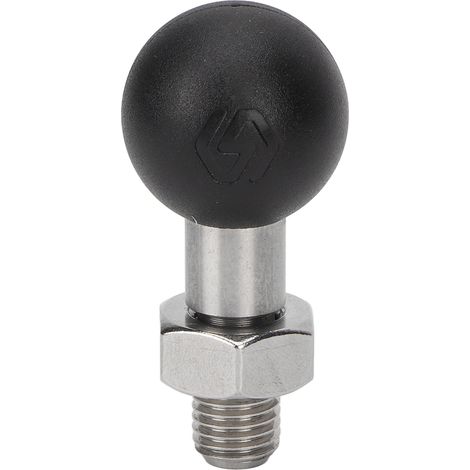 Motorrad-Kugelgelenkhalterung, einfach zu montierender Kugeladapter aus robustem Edelstahlgummi für Motorrad-Handyhalterung (M10).