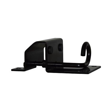 Deco Fer Forge – Sabot de portail réglable RAL noir – Acier galvanisé – Hauteur 50mm – Largeur 80mm – Fixation par vis Ø9mm – Pour tube 40x40mm