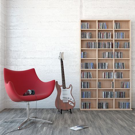 Scaffale porta cd Jukebox, Sonoma, 102 x 178 cm, Vicco