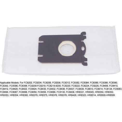 Ortviai Sac aspirateur 8 pièces pour Philips FC8202, FC8204, HR8331 – non tissé, haute capacité (1/4)