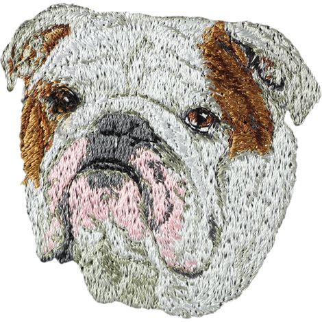 Bulldog - una toppa a forma di cane, toppa ricamata, una decorazione unica per uno zaino di Art-Dog (1/3)