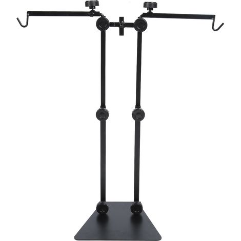 Support de lampe pour terrarium à reptiles, multifonctionnel, à double crochet et réglable, en métal. (1/5)