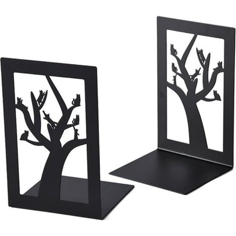 Set di 2 fermalibri decorativi in ferro a forma di L. Fermalibri in metallo traforato. Antiscivolo e antiruggine, ideali per casa, ufficio e altro ancora. (1/5)
