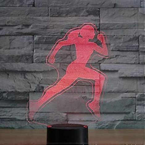 SCSYV 3D-Nachtlicht mit optischer Illusion, 7 wechselnden Farben, Berührungsschalter, dekorative Tischlampe, Geschenkidee, flacher Sockel aus Acryl und ABS, USB-C-Anschluss (1/5)
