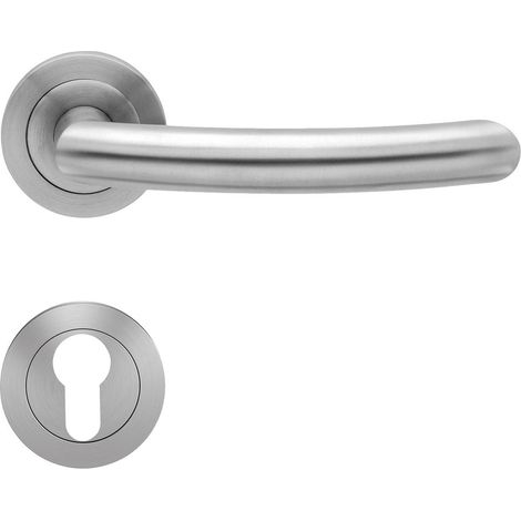 KARCHER DESIGN Drückergarnitur ER26 PZ0 71 - Sylt, Profilzylinder, Edelstahl