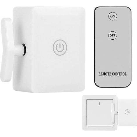 Interrupteur à bouton-poussoir avec télécommande - télécommande sans fil intelligente pour la maison - interrupteur automatique pour dortoir, chambre (1/5)