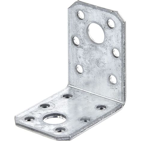 Équerre d'assemblage – Galvanisée Sendzimir – 50 x 50 x 35 mm – Set de 6 pièces – Marque (1/2)