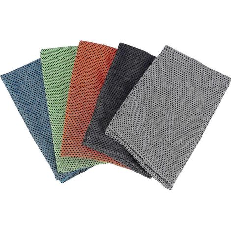 5 Stück Sport-Kühlhandtuch, Eis-Gesichtshandtücher für Fitnessstudio, Schwimmen, Yoga, Laufen, 30 x 100 cm, schnell trocknendes Schweißtuch (1/5)