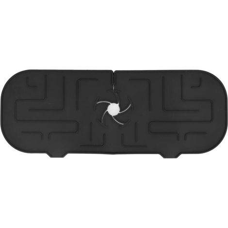 Poignée de robinet avec fonction de vidange, anti-goutte, réutilisable, protection anti-éclaboussures pour évier, durable, pour hôtel (noir)